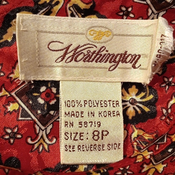 Vintage Worthington 8P polyester blouse - Picture 2 of 2